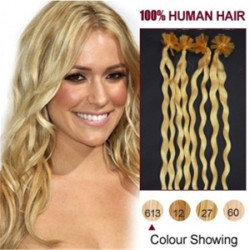Nail Tip Curly Bleached Blonde Human Pre-Bonded Hair Extension Nail Tip Curly Bleached Blonde Human Pre-Bonded Hair Extension